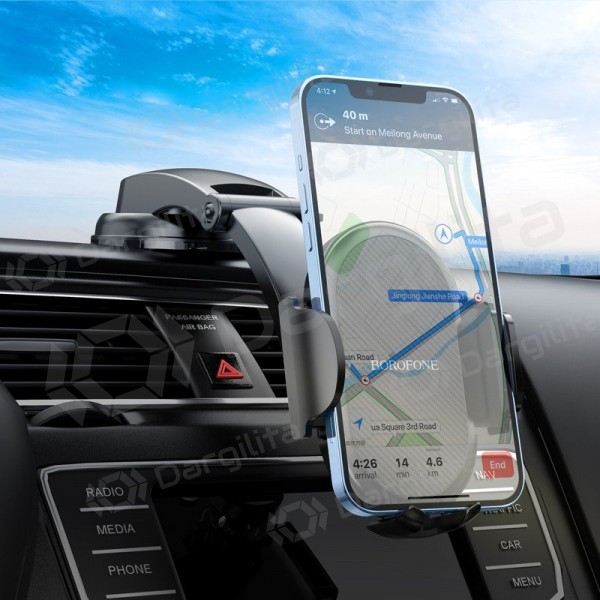 Automobilinis telefono laikiklis Borofone BH73 ant prietaisų skydelio prie stiklo 4.5–7.0 col.