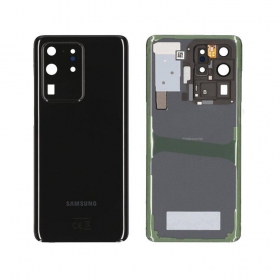 Samsung G988 Galaxy S20 Ultra galinis baterijos dangtelis juodas (Cosmic Black) (naudotas grade C, originalus)