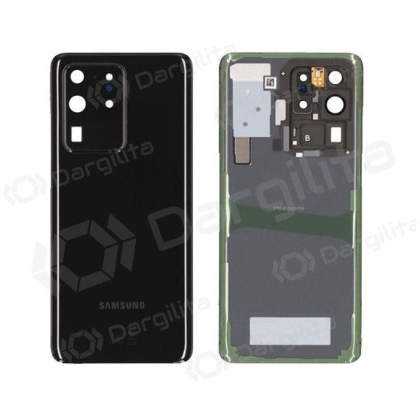 Samsung G988 Galaxy S20 Ultra galinis baterijos dangtelis juodas (Cosmic Black) (naudotas grade C, originalus)