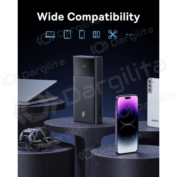 Išorinė baterija Power Bank Baseus StarLord 65W 20000mAh juoda P10022906113-00