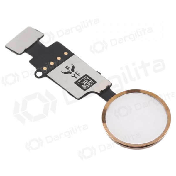 Apple iPhone 7 / 7 Plus / 8 / 8 Plus HOME mygtuko jungtis YF Touch version (auksinė)