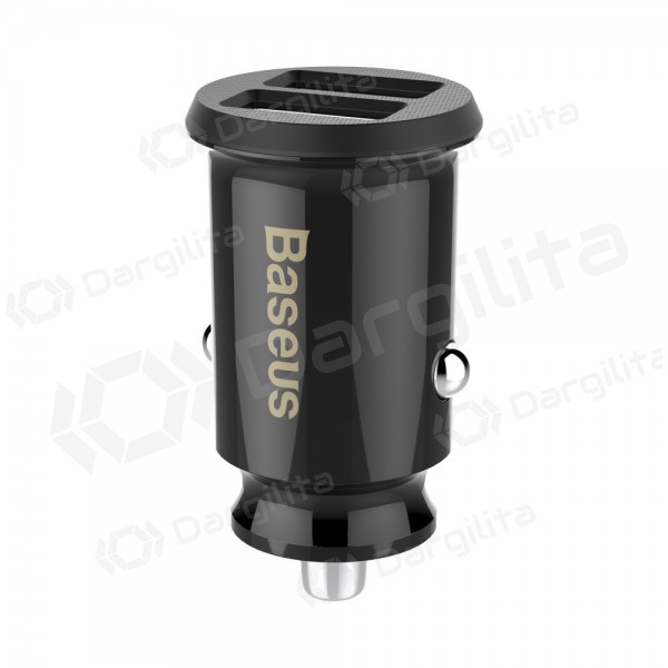 Įkroviklis automobilinis Baseus Grain (3.1A) x 2 USB CCALL-ML01 (juodas)