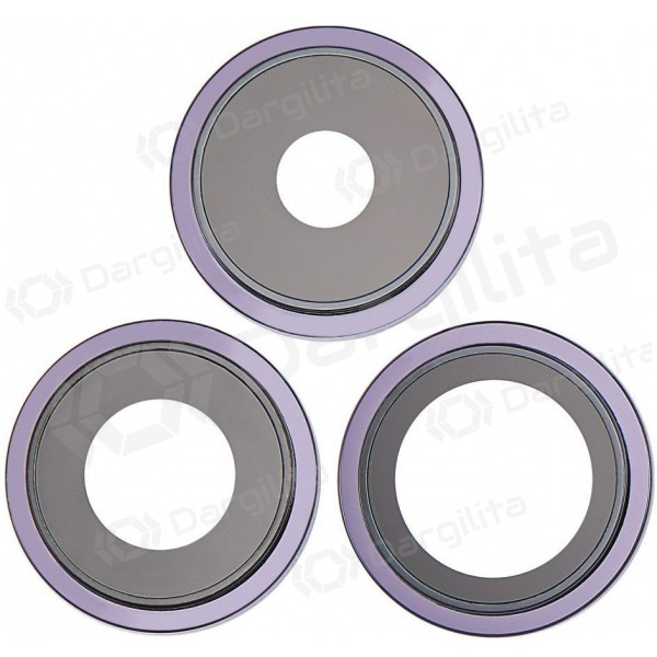 iPhone 14 Pro / 14 Pro Max kameros stikliukas (3vnt) (purpurinis) (su rėmeliu) iPhone 14 Pro / 14 Pro Max kameros stikliukas (3vnt) (purpurinis) (su rėmeliu)