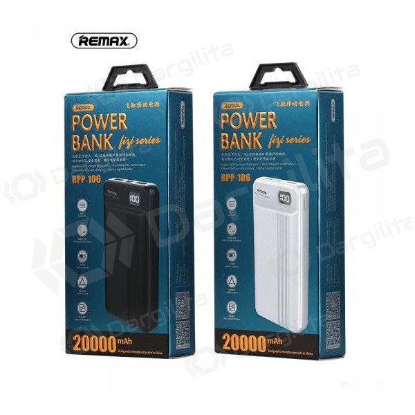 Išorinė baterija Power Bank Remax RPP-106 20000mAh (juoda)