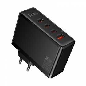 Telefono įkroviklis Hoco N85 100 W 3x USB-C + USB-A juodas