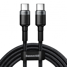 USB-C laidas Baseus Cafule CATKLF-ALG1 USB-C į USB-C 2 m 100 W juodas