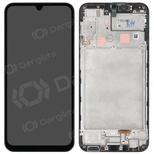 Samsung Galaxy A24 4G ekranas (juodas) (su rėmeliu) (originalus)