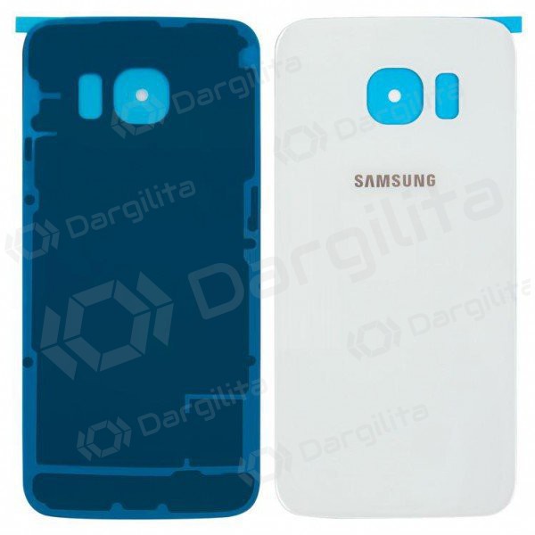 Samsung G925F Galaxy S6 Edge galinis baterijos dangtelis (baltas) (service pack) (originalus)