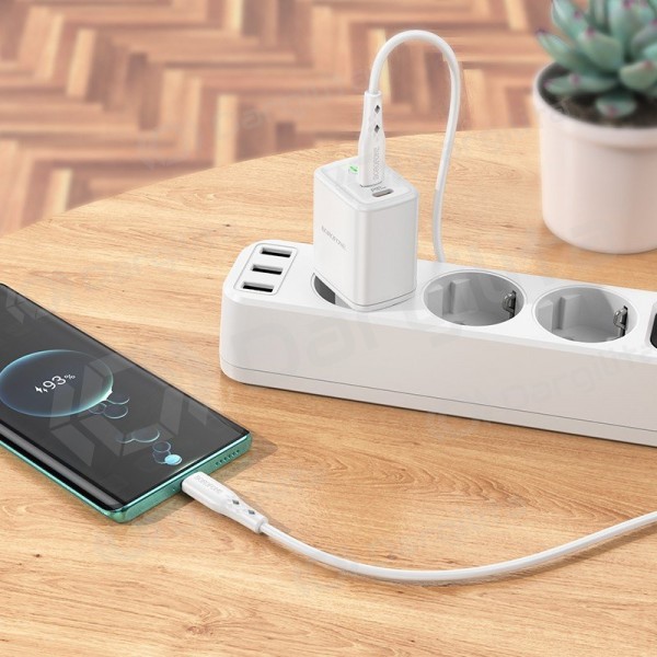 Telefono įkroviklis Borofone BN9 35 W USB-C PD PPS QC baltas