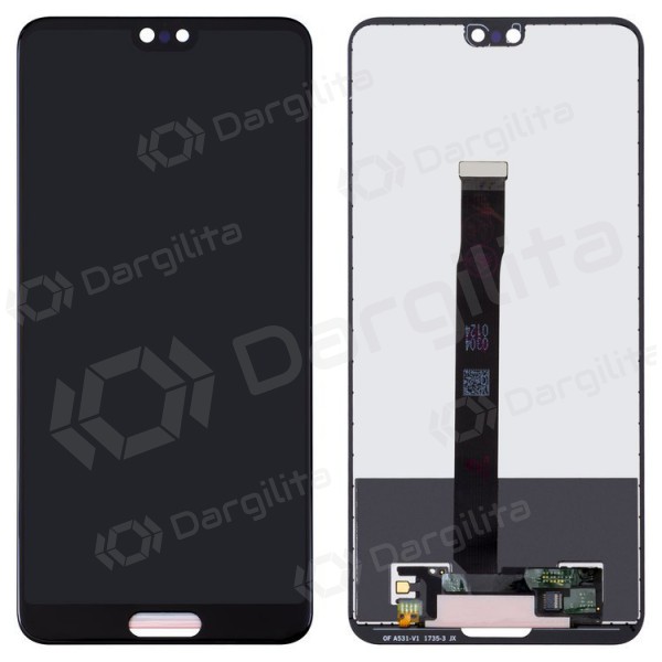 Huawei P20 LCD ekranas su liečiamu stikliuku (juodas)