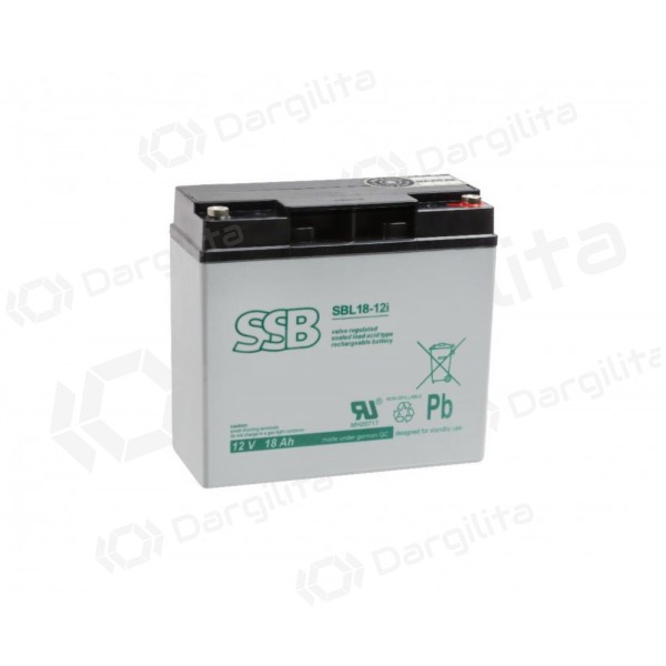 Akumuliatorius (AGM) SSB SBL (18Ah, 12V, F13 M5, VRLA)