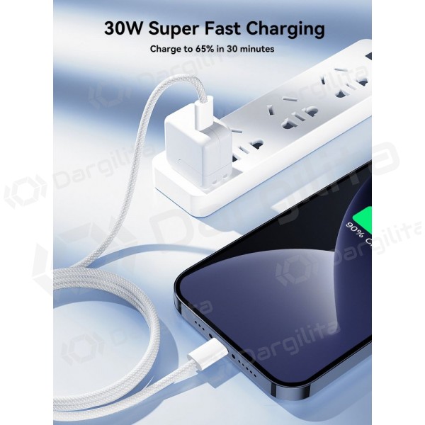 Lightning laidas Joyroom S-A45 USB-C į Lightning 1.2 m 30 W baltas