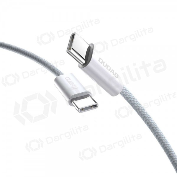 USB-C laidas Dudao L6C USB-C į USB-C 1 m 60 W baltas