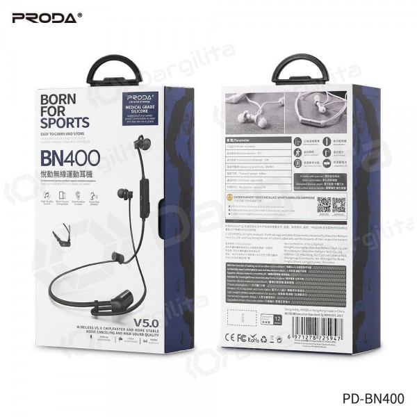 Belaidė laisvų rankų įranga Proda PD-BN400 Bluetooth (juoda)