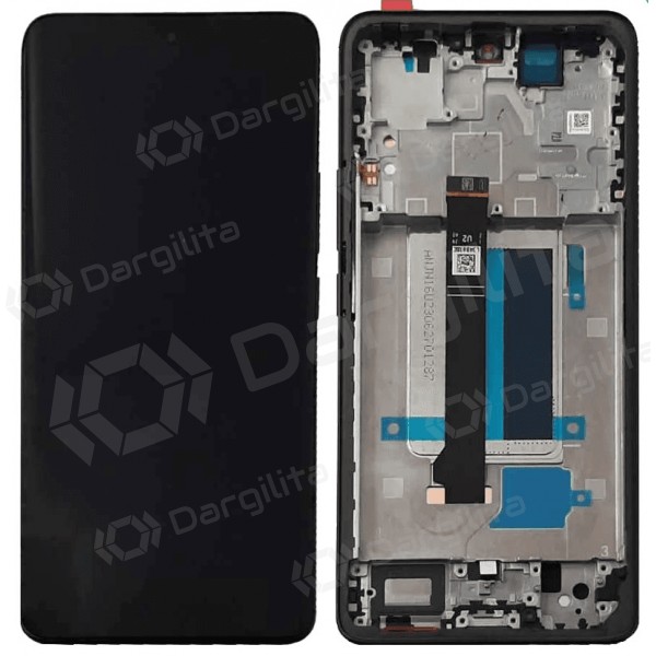 Xiaomi Redmi Note 13 Pro+ 5G ekranas (juodas) (su rėmeliu) (OLED)