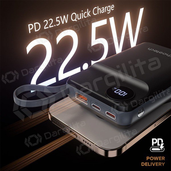 Išorinė baterija Power Bank Choetech B696 15W Magsafe 20000mAh juoda