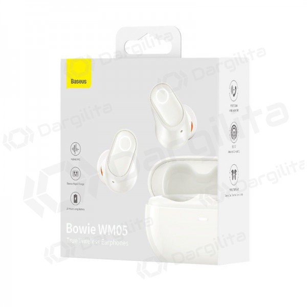 Belaidė laisvų rankų įranga Baseus Bowie WM05 NGTW200002 (balta) Belaidė laisvų rankų įranga Baseus Bowie WM05 NGTW200002 (balta)
