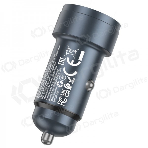 Automobilinis telefono įkroviklis Hoco Z57A 30 W USB-C + USB-A