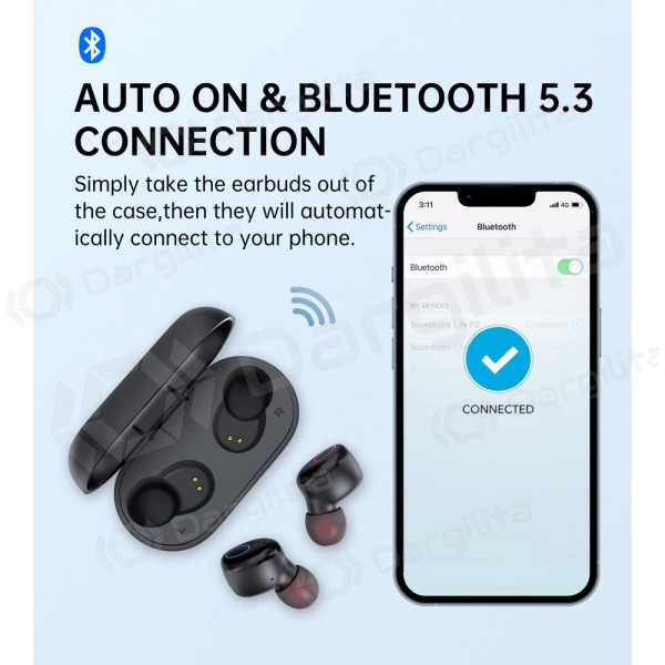 Belaidės ausinės Choetech BH-T16 Hi-Fi Bean TWS