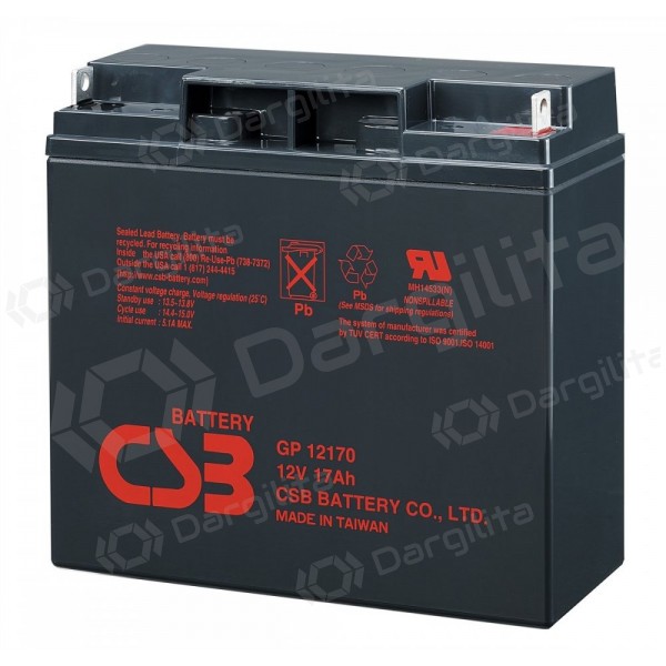 Akumuliatorius (AGM) CSB 17Ah 12V F3 VRLA (GP12170)