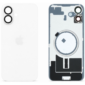Apple iPhone 16 galinis dangtelis (baltas) (Premium)