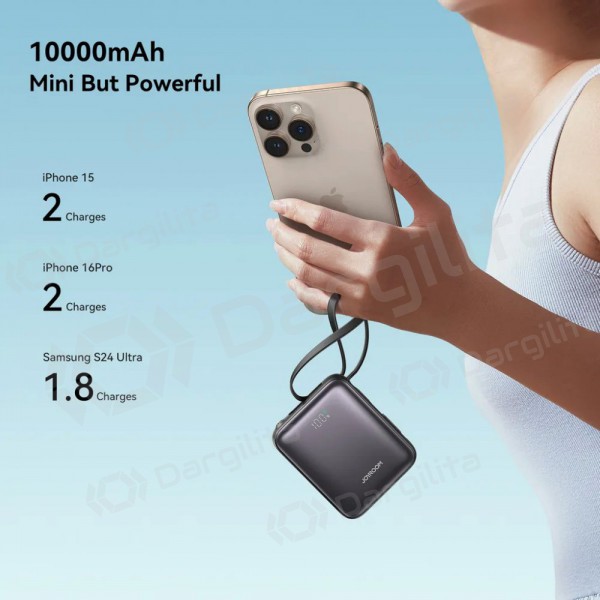 Išorinė baterija Power Bank Joyroom JR-PBF27 22.5W Mini 10000mAh juoda