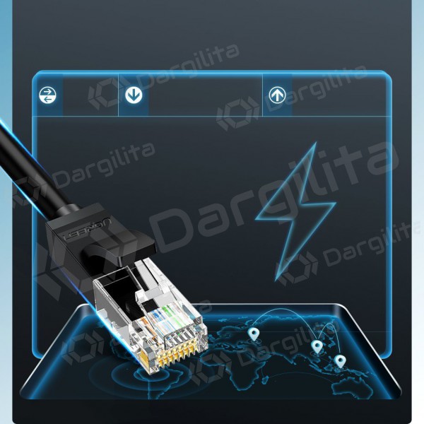 Kabelis Ugreen RJ45 Cat 6 UTP 1000Mbps 2.0m (juodas)