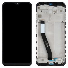 Xiaomi Redmi 9 ekranas (juodas) (su rėmeliu) (service pack) (originalus)