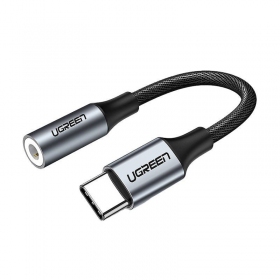 Audio adapteris Ugreen AV161 USB-C į 3.5 mm pilkas