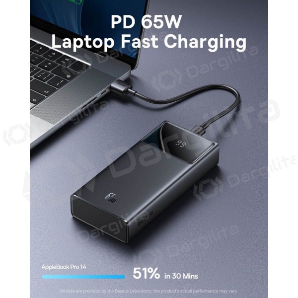 Išorinė baterija Power Bank Baseus StarLord 65W 20000mAh juoda P10022906113-00