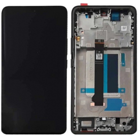 Xiaomi Redmi Note 13 Pro+ 5G ekranas (juodas) (su rėmeliu) (Premium)