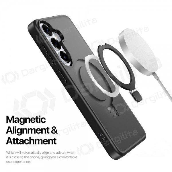 Samsung Galaxy S26+ dėklas "Dux Ducis Yind Magnetic Stand" (juodas)