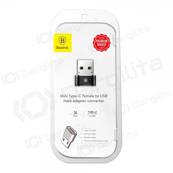 USB-C adapteris Baseus CAAOTG-01 USB-C į USB-A juodas