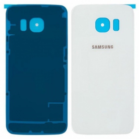 Samsung G925F Galaxy S6 Edge galinis baterijos dangtelis (White Pearl) (naudotas grade A, originalus)