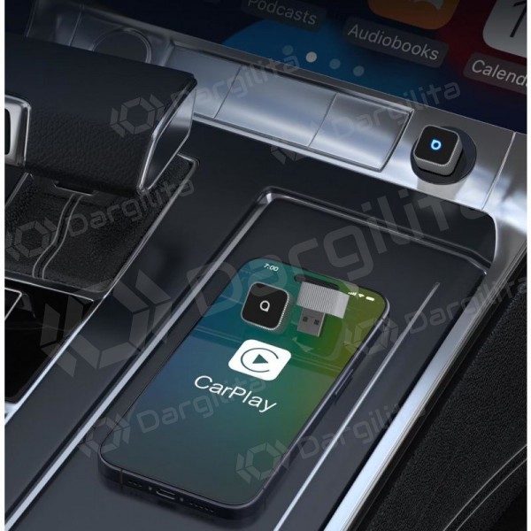 Belaidis CarPlay / Android Auto adapteris Ottocast Mini Cube CP88-T2 sidabrinis