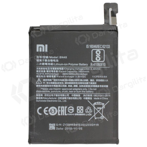 Xiaomi Redmi Note 6 Pro / Redmi Note 5 Pro (BN48) baterija / akumuliatorius (4000mAh) (service pack) (originalus)