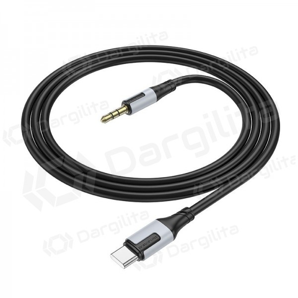 Audio laidas Borofone BL19 USB-C į 3.5 mm juodas