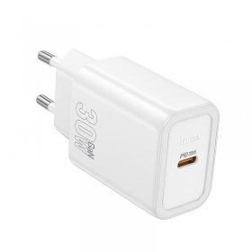 Telefono įkroviklis Hoco N62 30 W GaN USB-C baltas
