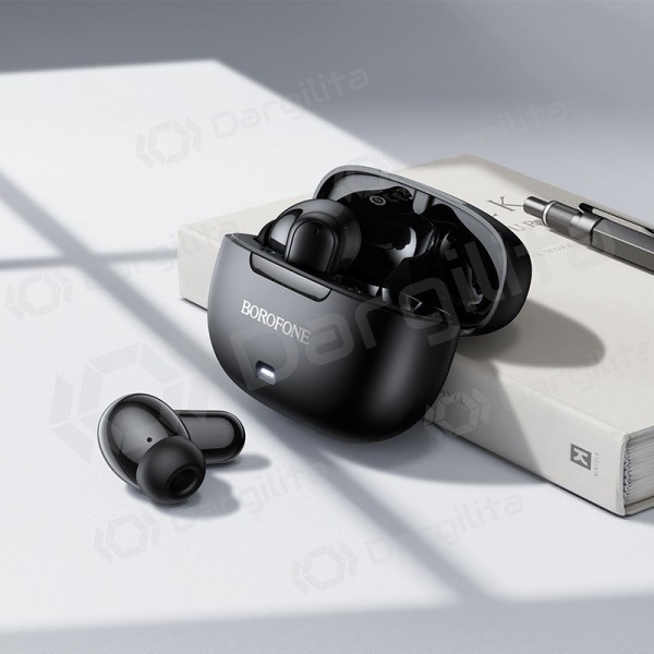 Belaidės ausinės Borofone BW96 Bluetooth ANC+ENC USB-C juodos