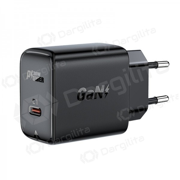 Telefono įkroviklis Acefast A21 30 W USB-C GaN PPS QC4+ juodas