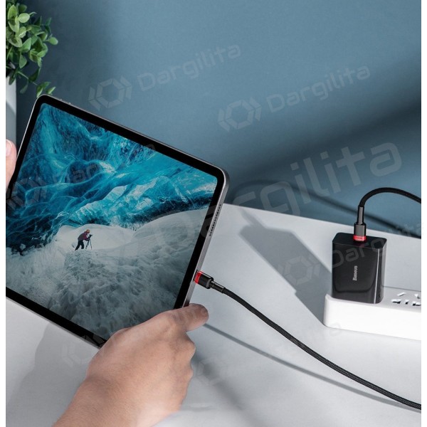 USB-C laidas Baseus Cafule CATKLF-ALG1 USB-C į USB-C 2 m 100 W juodas