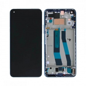 Xiaomi 11 Lite 5G NE ekranas (mėlynas) (su rėmeliu) (originalus)
