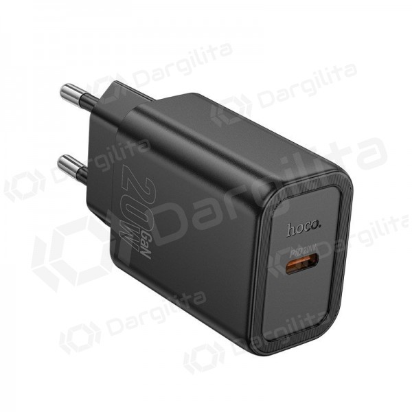 Telefono įkroviklis Hoco N60 20 W GaN USB-C juodas