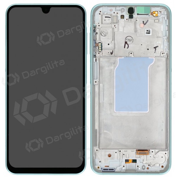 Samsung Galaxy A26 5G ekranas (mėtinė) (su rėmeliu) (originalus) Samsung Galaxy A26 5G ekranas (mėtinė) (su rėmeliu) (originalus)