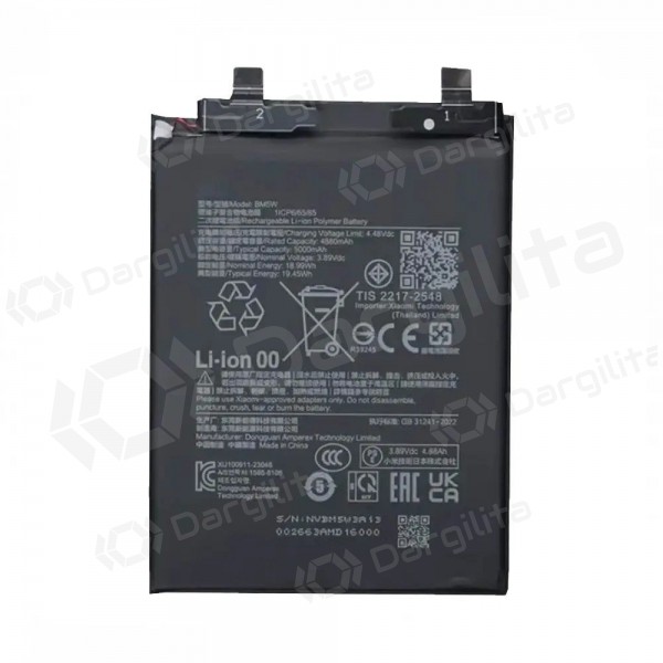 Xiaomi 14T Pro 5G, F6 Pro 5G baterija, akumuliatorius (BM5W) (originalus)