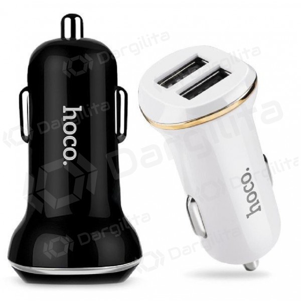 Automobilinis įkroviklis HOCO Z1 Dual USB (5V 2.1A) (baltas)
