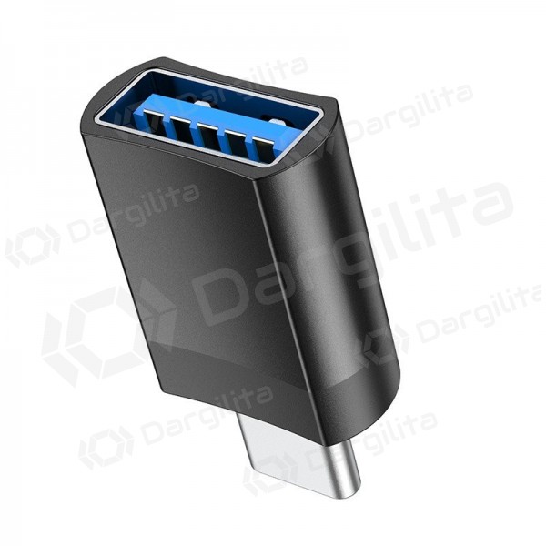 USB-C adapteris Hoco UA17 USB-C į USB-A juodas