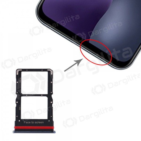 Xiaomi Mi 10 Lite SIM kortelės laikiklis pilkas (Cosmic Grey) Xiaomi Mi 10 Lite SIM kortelės laikiklis pilkas (Cosmic Grey)