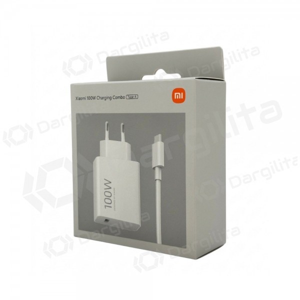Telefono įkroviklis Xiaomi Charging Combo BHR095VEU 100 W USB-A su USB-C laidu baltas