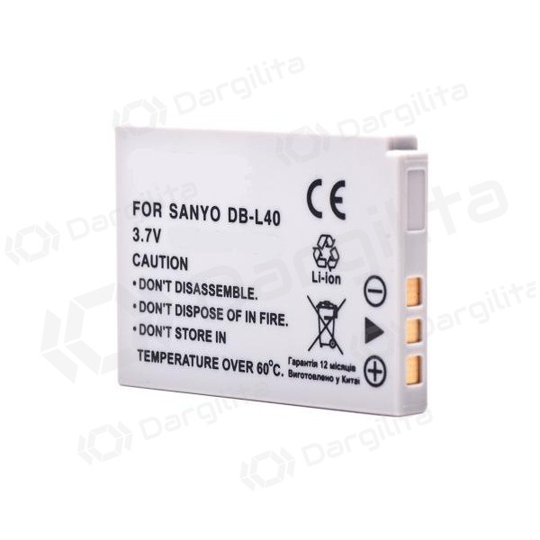 Sanyo DB-L40 foto baterija / akumuliatorius